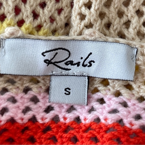 Rails Dress JUNE Tan Multi Stripe Mini Knit Sleeveless Size S - Picture 11 of 15